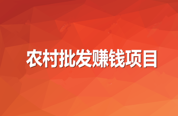 在农村批发什么最赚钱？推荐5个赚钱项目