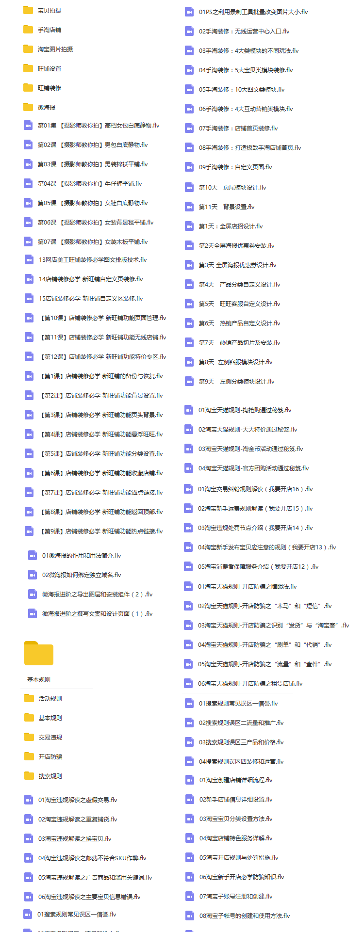 淘宝开店教程，网店注册店铺营销美工装修，新手直通车视频教程